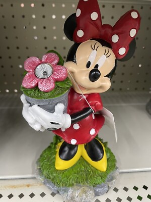Disney Minnie Mouse Solar Pink Flower Led Light 8 Inch,Indoor