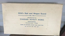 Standard Novelty Works Duncannon Pa Childs Sled And Wagon Guard Mint In Box