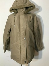 Haband Tudor Court Ultimate Parka Hooded Jacket Size Small Light Tan