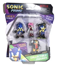 NETFLIX SONIC PRIME 5 Pack Collectible Figures Series 2 Rare Hidden Character