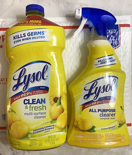 NEW Lysol Clean  Fresh Multi-Surface Cleaner, Lemon Breeze Kills 99 62 oz Tot