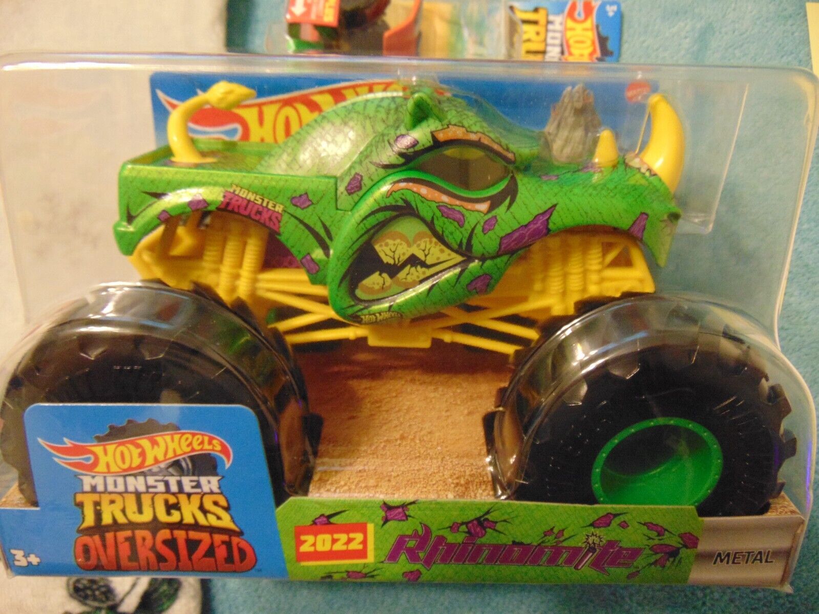 Hot Wheels Monster Truck 1:24 Scale 2022 Rhinomite Giant Wheels, 1 - Kroger