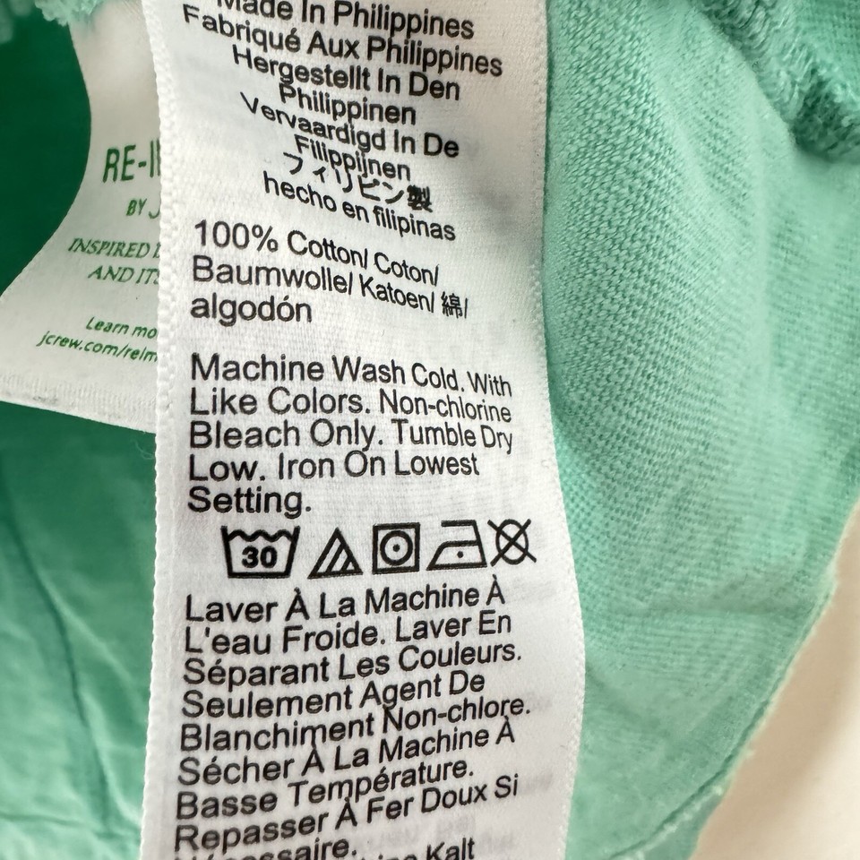 J Crew short sleeve Girlfriend crewneck tee bright seafood Medium eBay