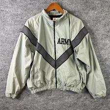 US Army Skilcraft Windbreaker IPFU Windbreaker Jacket Mens Medium Regular Gray