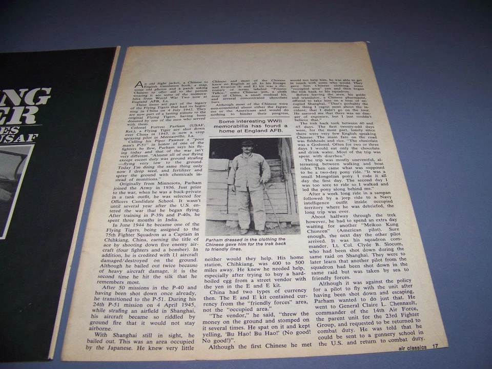 VINTAGE..AVG FLYING TIGER "FORREST PARHAM"..HISTORY/PHOTOS..RARE! (739M) - Image 3 of 4