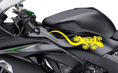 Aufkleber Auto Car MOTORRAD ROLLER 2er SET Tank Deckel Echse Gecko TATTOO 34