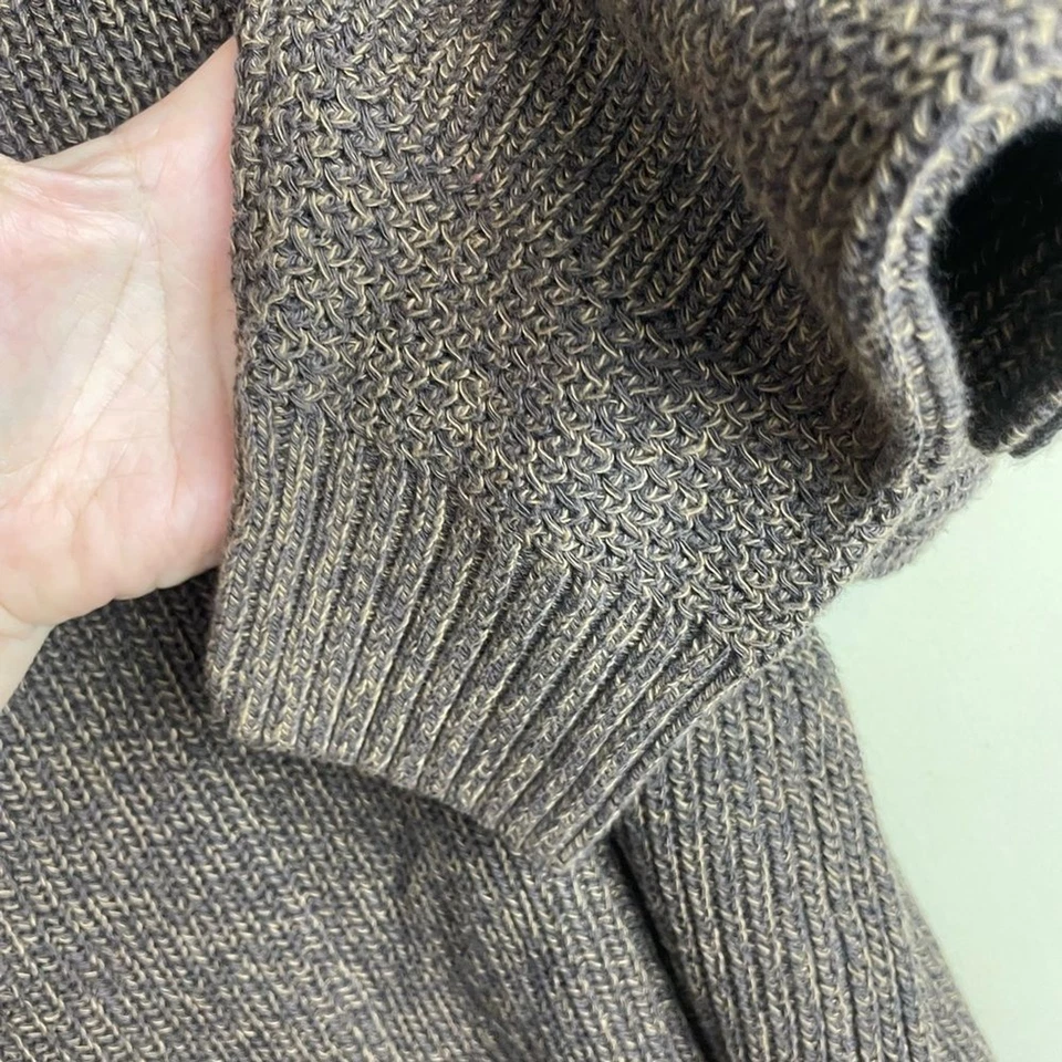 Suéter de malha ruiva marrom bronze botão tamanho 2XLT - Imagem 3 de 4