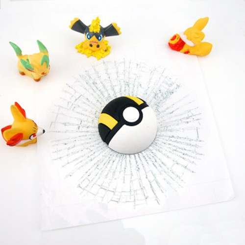 Pokeball Car Broken Hits Glass 3D Sticker Decor Wall Pokemon Ball Funny Decal - Picture 6 of 11