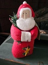 Hearts & IVY Style Weighted Decorative Santa Claus Christmas 