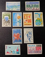4679-FRANCE-SCOTT# 1440-1450 - INCOMPLETE SET (MISSING #1446) - MNH - CAT $7.45