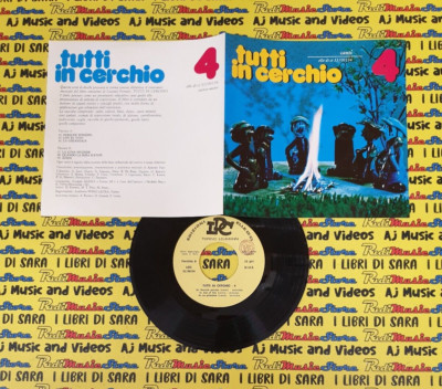 LP 33 7''TUTTI IN CERCHIO 4 Pereche' ponzipo' Con el vito La ghiandaia La luna