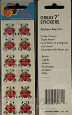 12 packages of Prismatic Happy Birthday Stickers, "Great 7" Sticker, PPZ8902