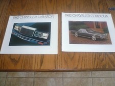 1982 Chrysler Lebaron Cordoba Sales Brochure - Two For One Price 1982 Chrysler Lebaron Cordoba Sales Brochure - Two For One Price