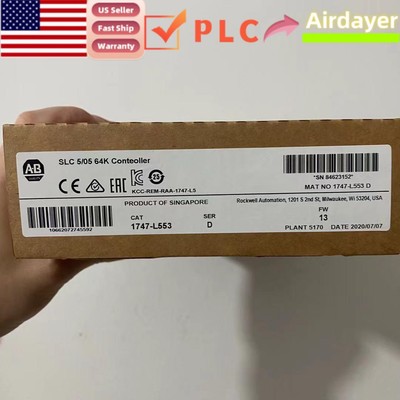 1P Sealed Allen-Bradley 1747-L553 SLC 5/05 64K CPU Processor Unit 1747L553