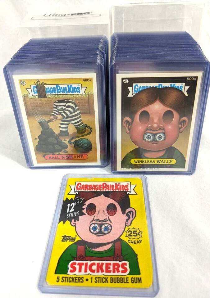 1988 Topps Garbage Pail Kids 12th Series OS12 MINT 88 Card Set in NEW TOPLOADERS - Image 3 of 4