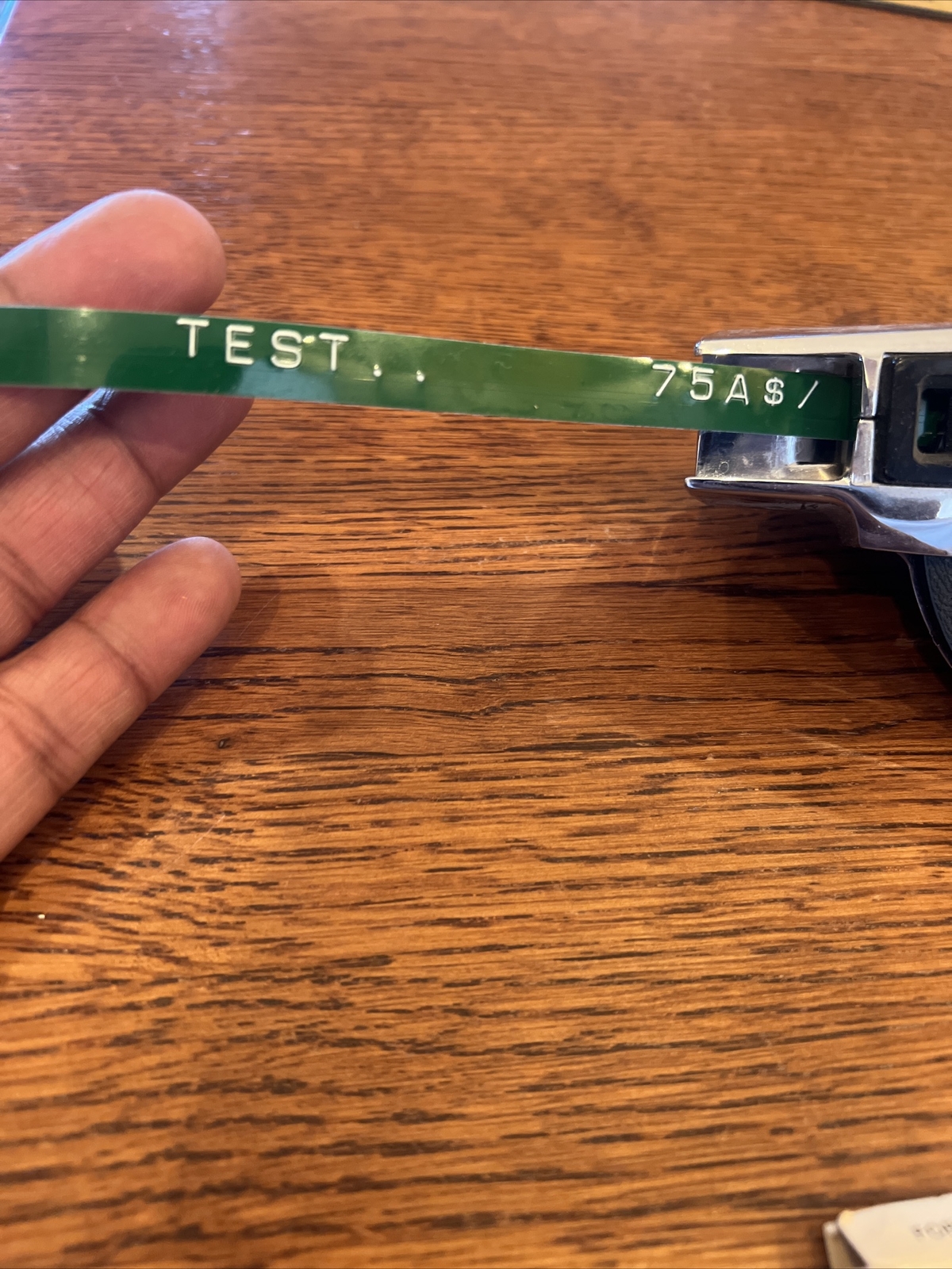 DYMO 1570 Deluxe Tapewriter Vintage Label Maker Heavy Duty Chrome Metal