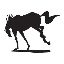 Horse Stallion Rearing - Decal Sticker - Multiple Color  Sizes - ebn896