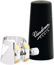 Vandoren Eb Clarinet Optimum Silver Plated Ligature with Plastic Cap - LC02P