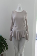 $1465 Alexander McQueen Wool Peplum Sweater Top - Women's Size Large L