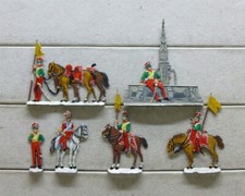 6 Zinnfiguren Hamburg Lanciers Hamburger Jungs Waterloo Napoleon 30mm bemalt