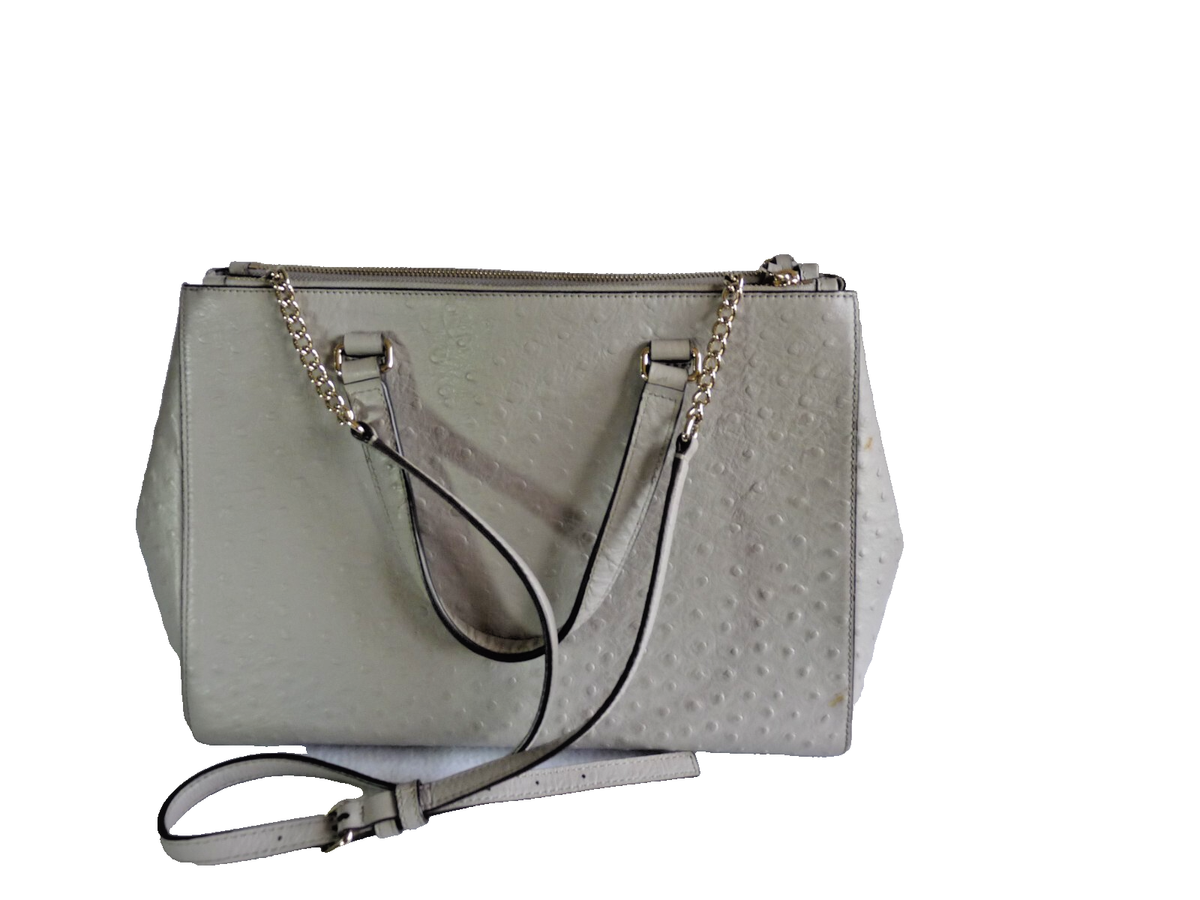 ATTENTIONのバッグ Kate Spade Bristol Drive Ostrich Loden Large Purse Handbag Taupe