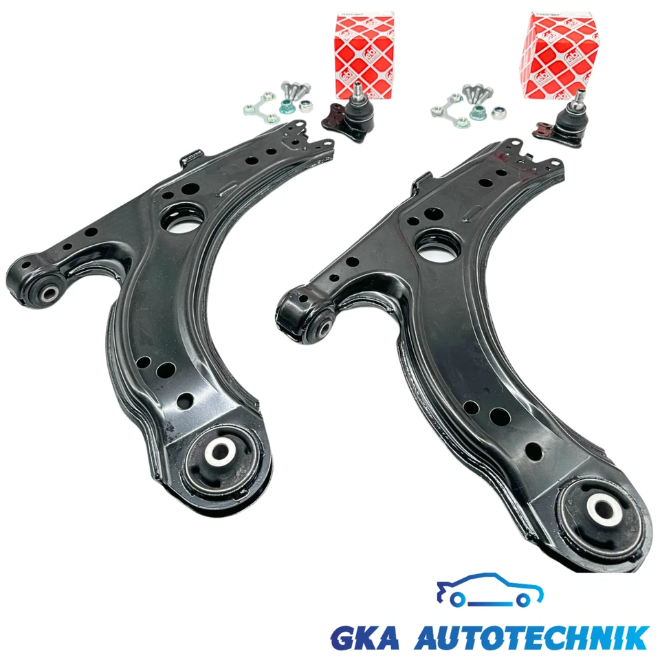 2x Querlenker + Febi Traggelenk vorne unten 1J0407151A für VW Golf 4 Audi A3 - Bild 4 von 4