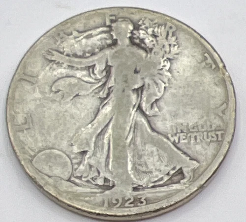 1923 S Walking Liberty Silver Half Dollar VG+ Free Shipping With Five Items B1