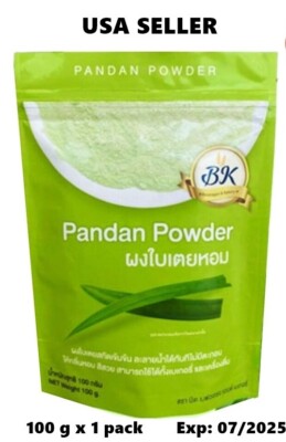 100g Pandan Powder Natural Aroma for Bakery Dessert Drinks Beverages-BK Brand