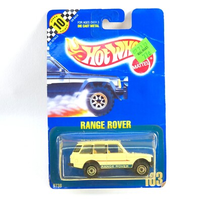 Hot Wheels Range Rover Rare Blue Card 1990 Collector No 103 Speed Points MOC