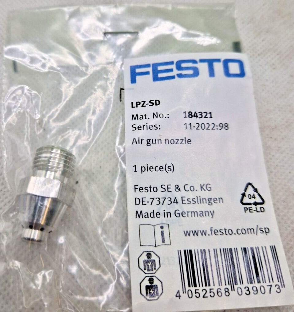 Pack 2 Festo 184321 Air nozzle LPZ-SD - Incl VAT