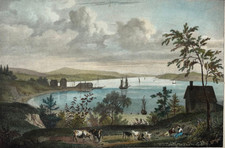 TARRYTOWN New York LITHOGRAPHIE Milbert BICHEBOIS Tarry Town ETATS UNIS XIX°