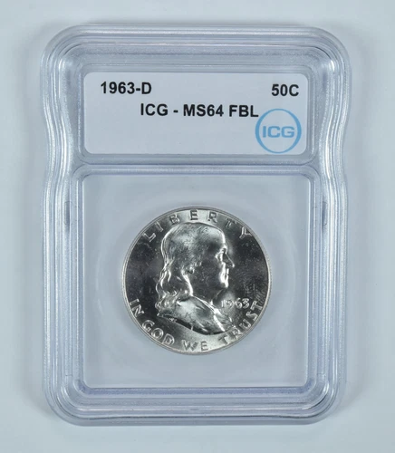 1963-D Franklin Half Dollar MS64 FBL ICG