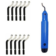 Deburring Hand Tool NB1100 Handle  10pcs BS1010 Rotary Deburr Blades, Burr Remo