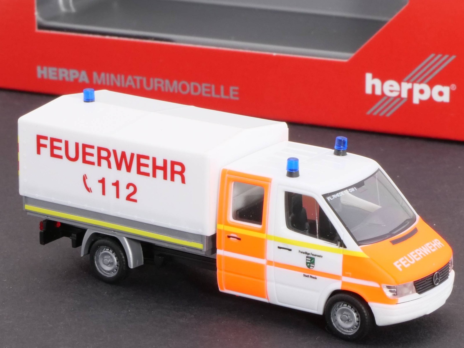 Herpa 094979 MB Sprinter DoKa Fire Brigade Rhede 1:87 Mint! OVP SG 1703-10-85