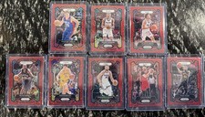 2023-24 Panini Prizm Basketball Red Sparkle 8 Card Lot