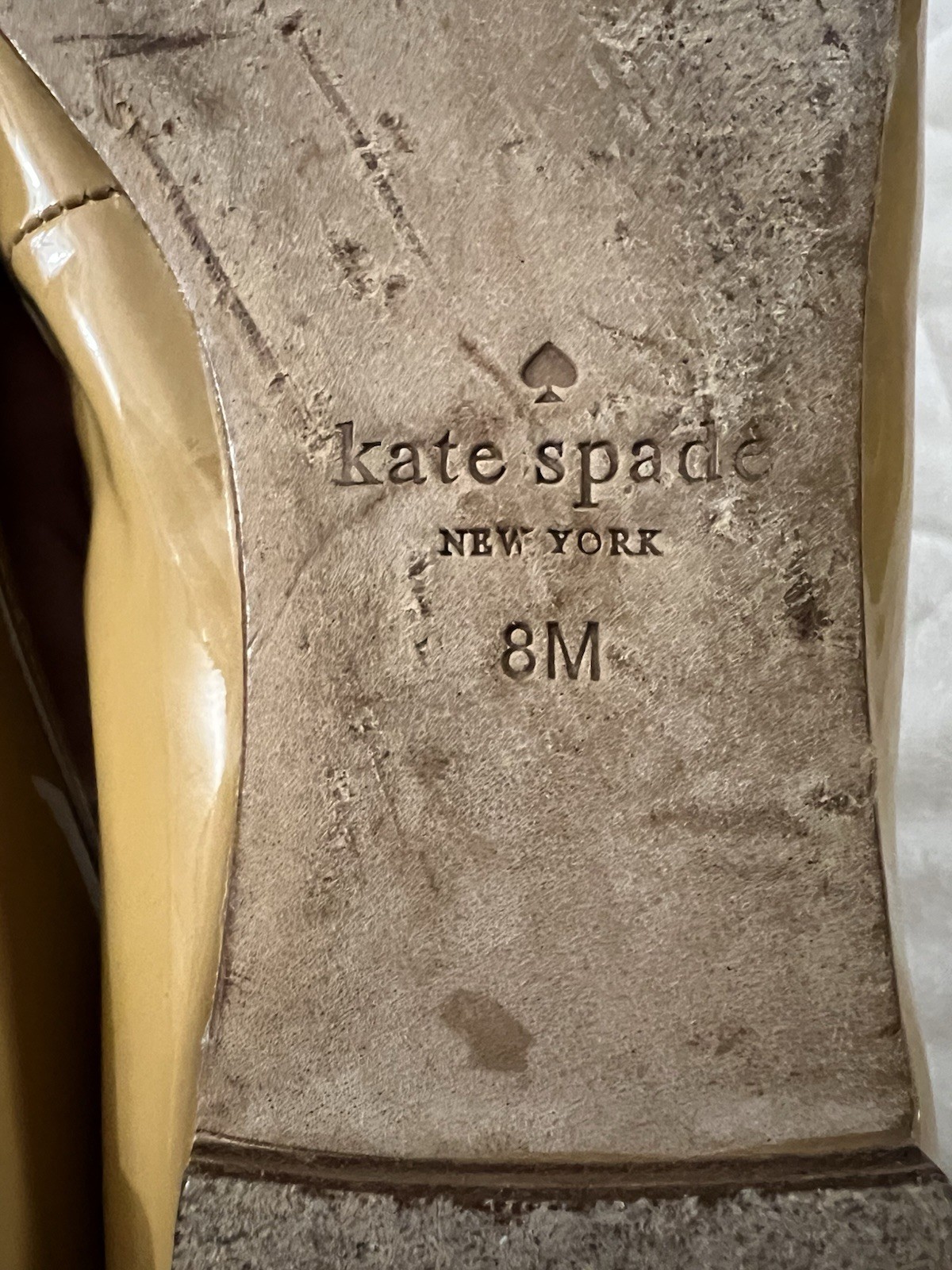 Kate Spade Willa Ballet Flats Size 8 Camel Color Leather Bow thumbnail 9