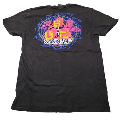 HUF Worldwide T-Shirt Black T-Shirt Explosions of the Consciousness Men's Small