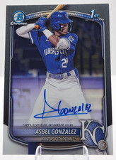 ASBEL GONZALEZ 2025 BOWMAN CHROME 1ST AUTOGRAPH AUTO #CPA-AG ROYALS