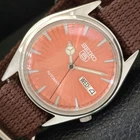 VINTAGE SEIKO 5 AUTOMATIC 7S26A JAPAN MENS PEACH COLOR DIAL WATCH a701659-1