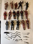 G.I Joe & Cobra Vintage Ninjas Figures 3.75 Lot Of 16 Plus Weapons Backpacks