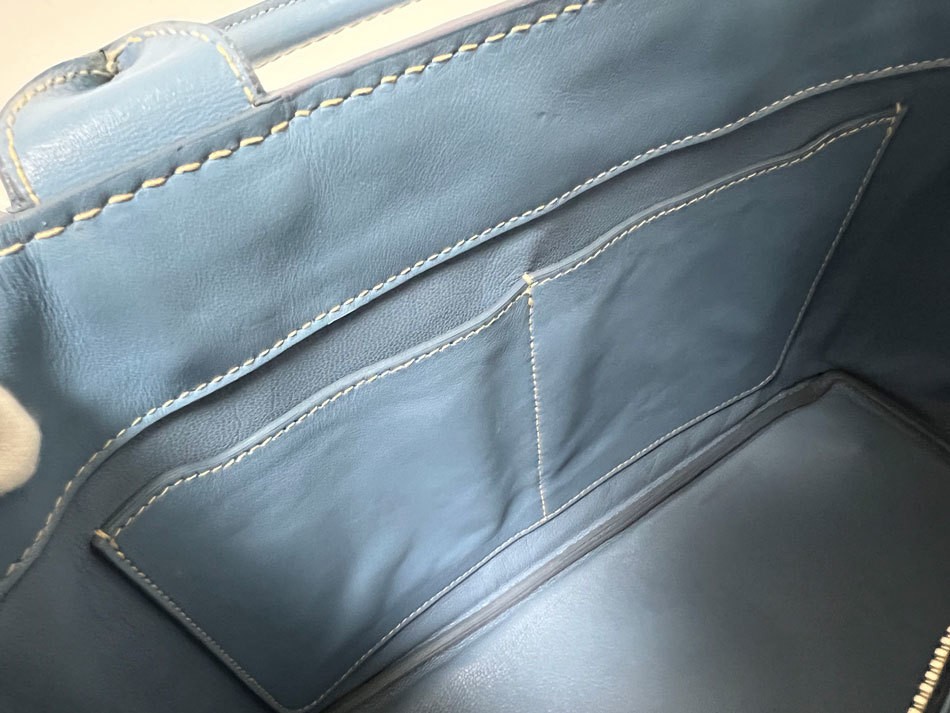 PRADA CANAPA Handbag Shoulder Bag 2WAY with Strap All Leather Light Blue 1BG900 thumbnail 9