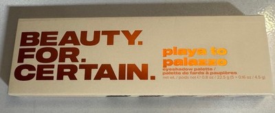 New Beauty For Certain Playa to Palazzo Eyeshadow Palette Full Size Five Shades