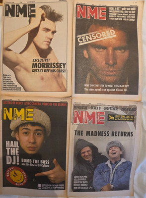 4 x NME New Musical Express. Feb/Mar 1988. Morrisey, Madness, Bomb the Bass