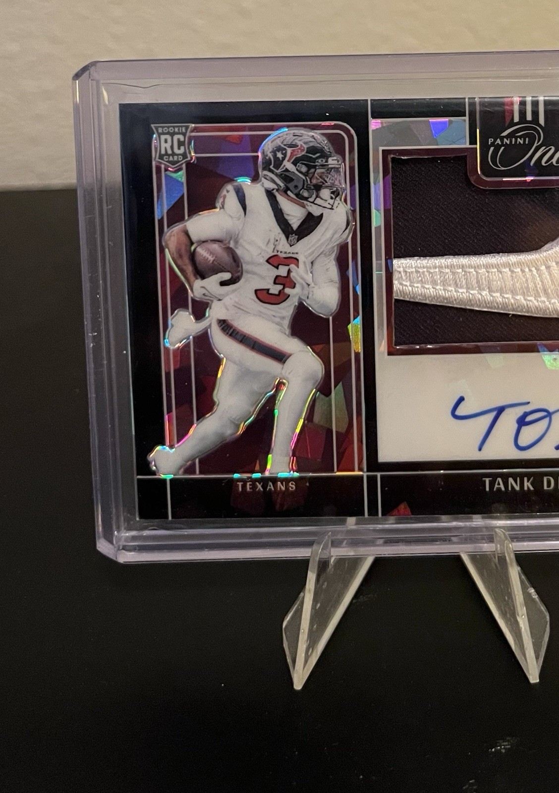 2023 Panini One Tank Dell Rookie /5 NUMBERED TEXANS RC PATCH AUTO RPA view 3