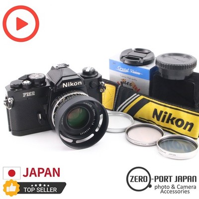Honeycomb [MINT w/ Strap] Nikon FM2 Black Ai-s Nikkor 50mm f1.8 Lens From JAPAN