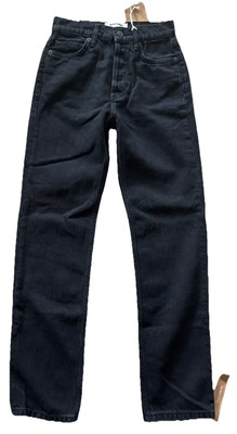 REFORMATION Cynthia High Rise Straight Leg Jeans in Seattle Black Wash Size 24
