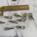 2 Pc Lot Swivel Clip Albert  Watch Chain Repair White SILVER Clasp