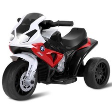 Kids Ride On Motorcycle BMW Licensed 6V Electric 3 Wheels Bicycle w/ Music Red