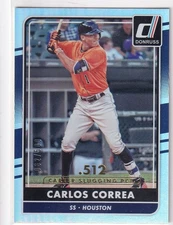 CARLOS CORREA /500 DONRUSS CAREER STAT LINE PARALLEL ASTROS #59 2016 16 PANINI