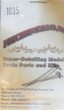 Precision Scale O 1035 Braces, Deck w/.155" Dia. Head Brass Castings